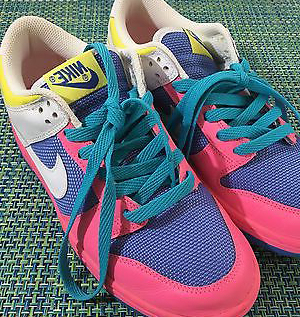 white and light blue dunks