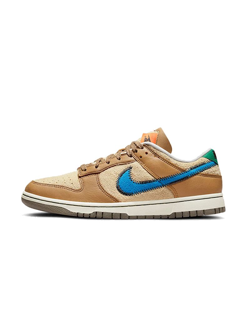 brown and blue nike dunks