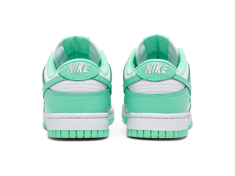 green dunks on feet